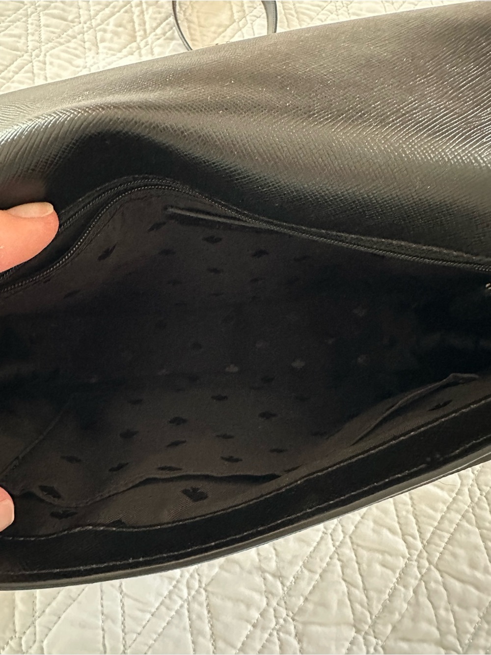kate spade Black Leather Crossbody with Gold Accents - Picture 6 of 7